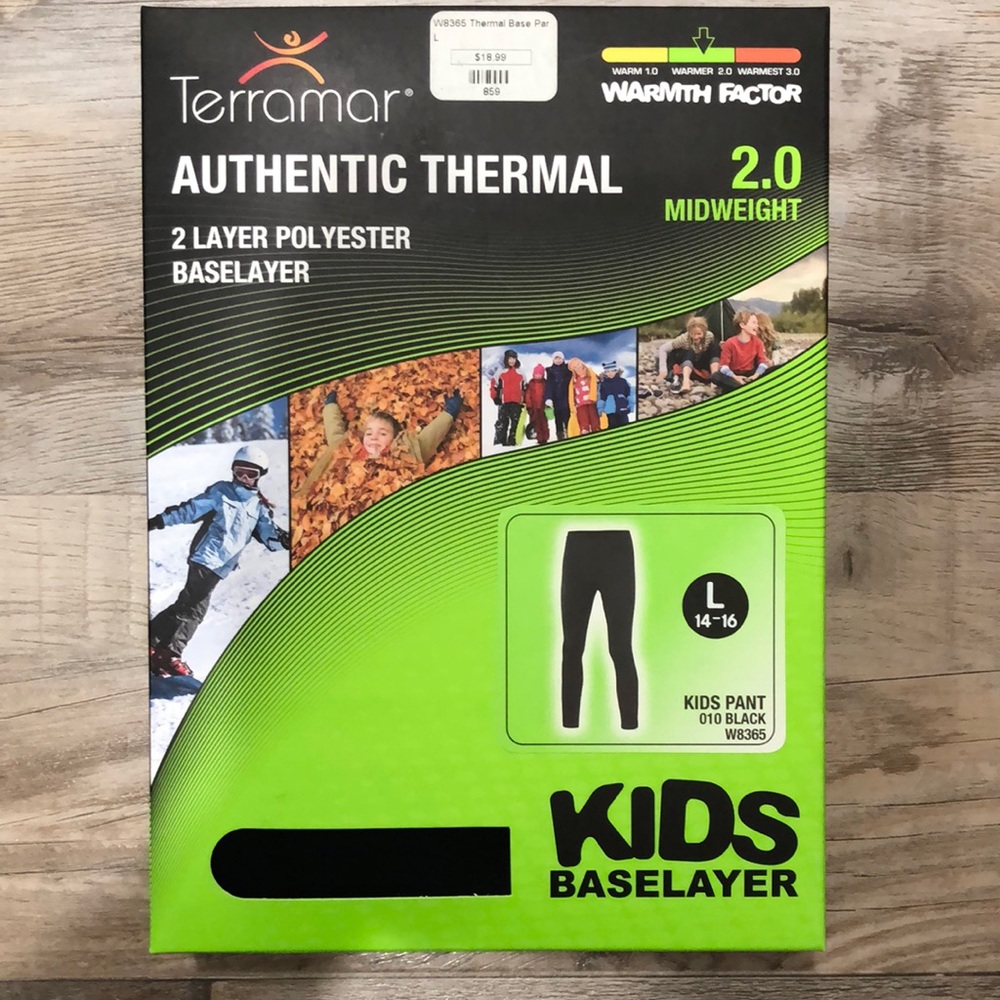 Terramar Black Unisex Thermal Bottom W8365
